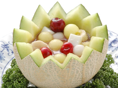 丸ごとメロンのデラックスポンチ