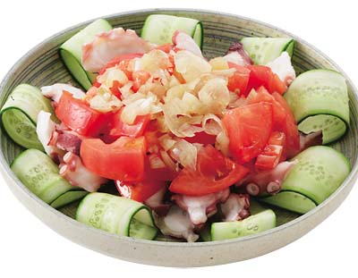 トマトとたこの和風サラダ