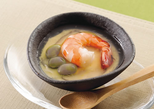 紫ずきんの冷製茶わん蒸し