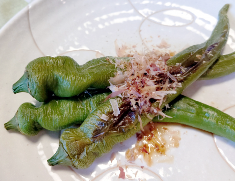 トースターで万願寺甘とう