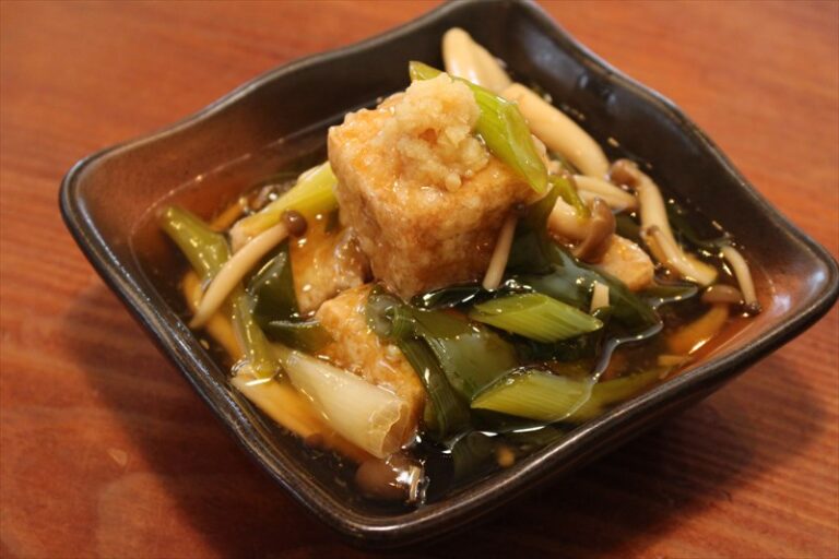 九条ねぎたっぷり!!きぬあげの揚げ出し豆腐
