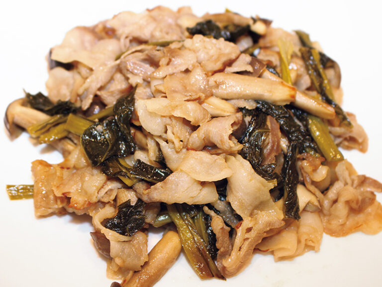 優秀賞　すぐきと豚バラの炒めもの