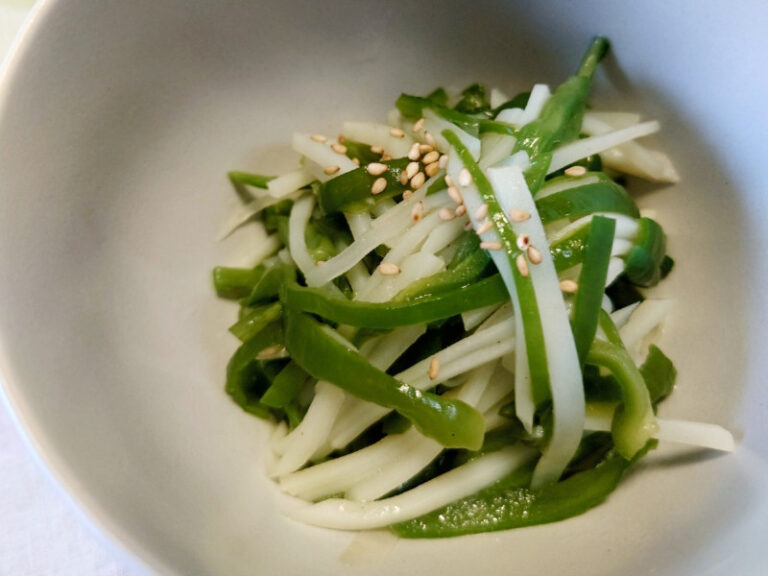 万願寺甘とうとじゃがいもの塩きんぴら