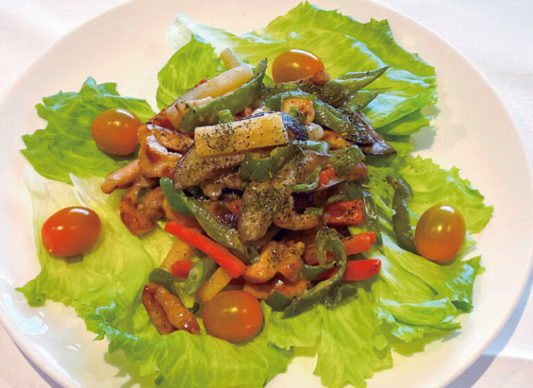 優秀賞　お茶風味の豚肉と野菜炒め